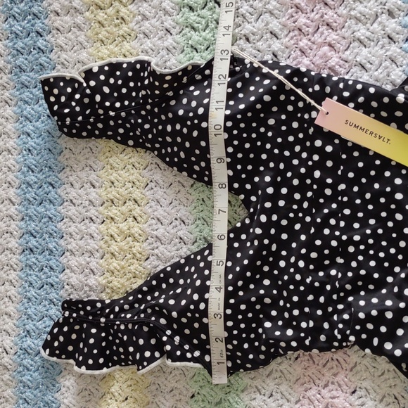 NWT Summersalt Size 2 The Ruffle Backflip Nero Dot One Piece Swimsuit - Picture 11 of 16